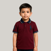 Boys' Stylish Maroon Polo Shirt